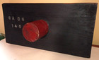 Large Antique C  1920 Red   Black Painted Industrial Wooden Foundry Pattern Mold
