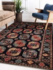 Traditional Dark Navy 3 10  X 6 0  Hand-knotted Oriental Carpet Wool Area Rug
