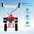 43cc 1 7hp Walk Behind Power Sweeper Broom 2-stroke Gas Engine Sweeper Lawn Turf