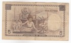Burma  5 Rupees  Rare Issue  Xf 