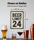 Beer Limit Sign     Funny Metal For Man 11 X 8 3 Inches  Flat Printed