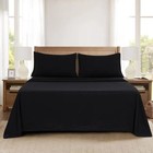 Mainstays Super Soft Microfiber Pillowcase Set Rich Black 2 Piece Standard Queen
