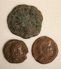 Ancient Roman Bronze copper Coins Unidentified- Lot Of 3