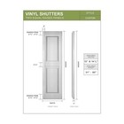 Mid America 00021471002 Standard Size Williamsburg Double Panel Vinyl Shutter   