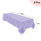 8 Pcs 57 x126  Satin Tablecloth  Rectangle Table Cover purple