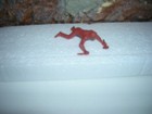 Marx 1953  Indian Crawling 60mm Playset Figure Toy Mx276 W knife Tomahawk