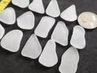 Genuine Pure Beach Sea Glass Surf Tumbled White Clear Snow Frosted Medium R1