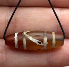 Very Old Ancient Etched Carnelian Agate Bead With Unique Pattern