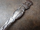 Antique Native American Indian Sitting Bull Sterling Souvenir Figural Spoon