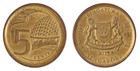 Singapore 5 Cents - 1 Dollar 5 Pieces Set  2013-2014  Km  314-348  Mint