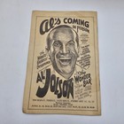 1932 English Theater Program Al Jolson Advertisement