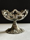 Godinger Crystal Candle Tea Light Burner Bowl Holder   Silver Plate Stand
