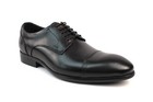 Mens Exclusive Genuine Leather Black Lace Up Cap Toe Oxfords Dress Shoes Azarman