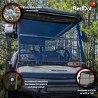 Reddot 3 16  Folding Golf Cart Windshield For Denago Ev Rover Xl - Clear