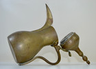 Antique Middle Eastern Brass Dallah Coffee Pot Islamic Arabic Marked 12 4 In