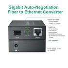 Gigabit Multi-mode Lc Fiber To Ethernet Media Converter With A Sfp Sx Module    