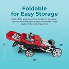 Gaggle Jamboree 6 Seat Multi-child Tandem Stroller Red Daycare Compact Fold