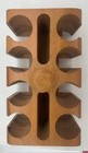 Vtg Wood Poker Chip Caddy 8 Slots W poker Chips   Playing Card Deck