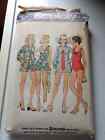Vintage 70s Swimsuit Pattern Simplicity 6356 Size 14 36  Bust Beach Coverup