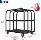 2000lbs Panel Truck Cart  2-side Handrails Dolly With 5  Wheels Platform Cart