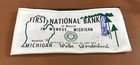 Vintage 1st National Bank Monroe  Michigan Bank Bag Advertising Zippered Bag