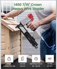 New Meite 16 Gauge 7 16  Standard Crown Pneumatic 1450 Stapler Staple Air Gun