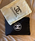 Oversized  Chanel Makeup Bag Pouch Vip Gift White With Dust Bag New Ipad Cover