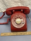 Vintage Stromberg Red Rotary Dial Desk Telephone Phone Receiver Cord S-c 500d
