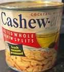Buster Brand Cashews Cashew-ettes  Vintage 7 Oz Can Unopened
