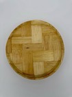 Vintage Hawaii Woven Bamboo Tray Hula Girl Map Hibiscus Tiki Adventurer Decor