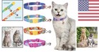 4 Pack Adjustable Cat Collars With Breakaway Buckle   Bell - Mermaid   Plaid    