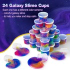24 Pack Galaxy Slime Party Favors For Kids Slime Cup Bulk Stretchy   Non-sticky