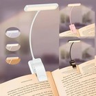 Rechargeable Book Light Reading Bed 3-color Temp  19 Led Memory Gooseneck 80 Hr