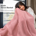 Muslin Blanket 100  Organic Cotton Large Twin Size 60  X 80  For Bed
