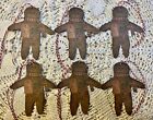 Gingerbread Man  Primitive  Linen Cardstock   Hang Tags Set Of 6