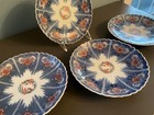 Four Antique Chinese Imari 7  Porcelain Plates Exquisite Detail Age Unknown