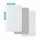 3 Pack 100  Natural Cotton Fitted Crib Sheets 52  X 28  - Soft  Breathable  H   