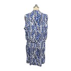 Ibkul Womens Xl Blue Abstract Print Sleeveless Active Golf Dress Upf 50  Icefil