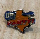 3 Vintage Lite Beer Texas  we re Having A Party  Hat lapel Pins - 1989 Rare 