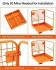 For Aerial Job 36 x36  Forklift Safety Cage Work Platform Basket 1200lbs W wheel
