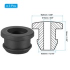 13 16 Inch Rubber Grommets  3pcs Top Hat Grommet Wiring Hole Plugs  Black