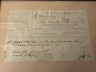 Framed Invoice Fuses Caps Dynamite Giant Powder Co  Sep 11  1890