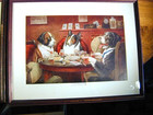 Four Cassius Marcellus Coolidge Dogs Playing Poker Series Framed Print Set