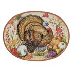 Certified International Harvest Blessings Ceramic Oval Turkey Platter 28737