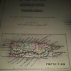 Caribbean Sea West Indies Cuba Jamaica Bahamas Puerto Rico 1855 Engraved Map