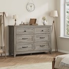 Modern 6 Drawer Dresser For Bedroom Farmhouse Chest Of Dresser Storage Chest