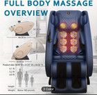 Blue Full Body Massage Chair Recliner Zero Gravity Heated Dual Modes