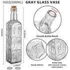 1pc Vintage Vase With Corks  Embossed Colorful Glass Bottles  Decorative Colo   