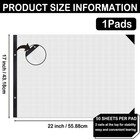 Large Engineering Graph Paper Pad 22x 17 Landscape 4 X 4 Black Grid Pad Giant   