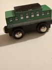 Green   Black Wooden Train Passenger Coach Car Brio Compatible